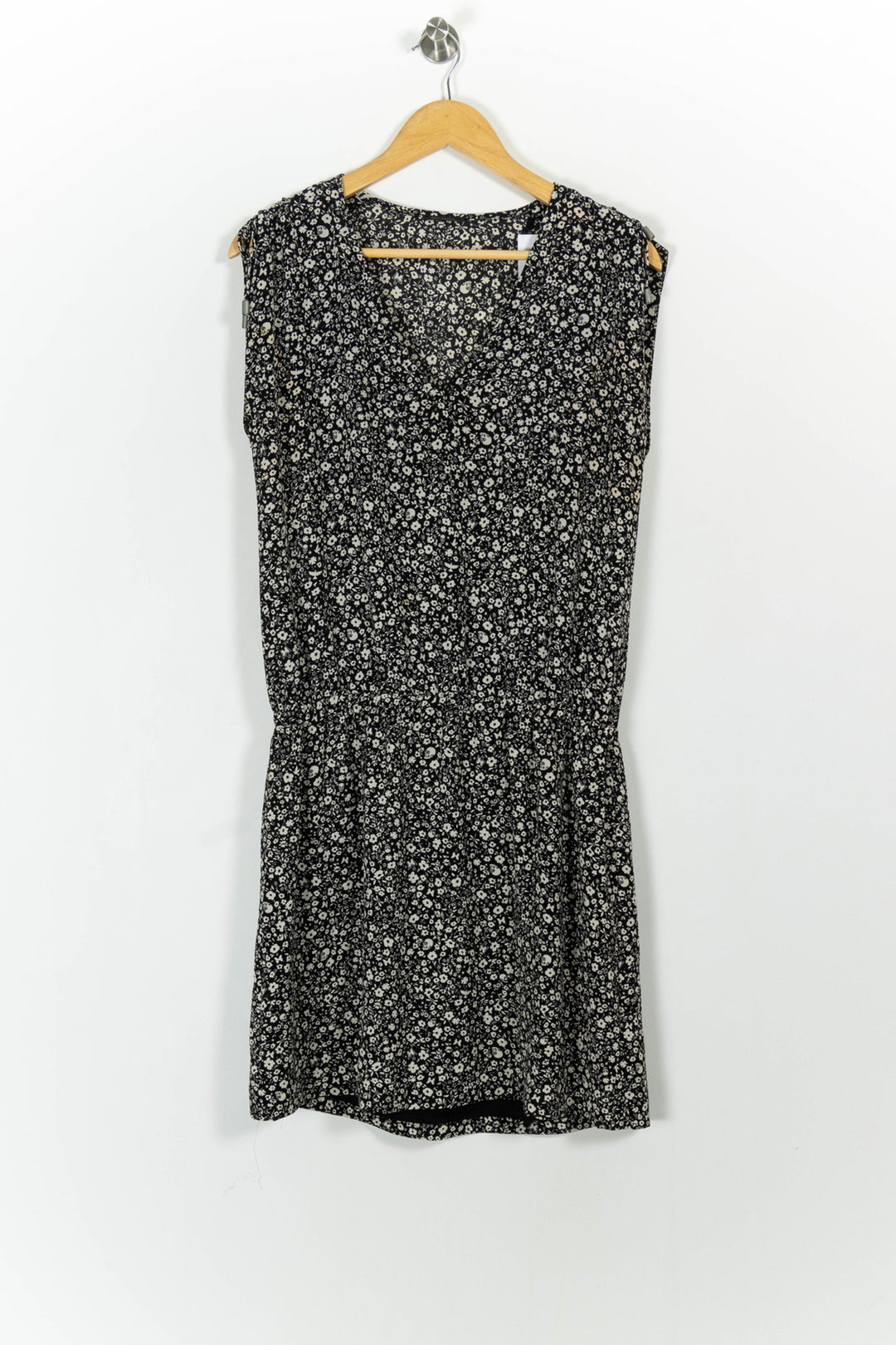 Robe Fleurie Noire et Blanche - Taille L/40 de la marque IKKS | RVLI1042 - Vendu par Paradigme - Image 2