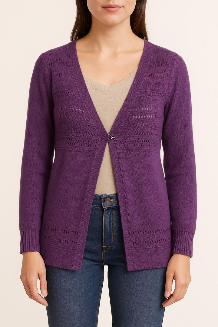 Cardigan Violet - Taille M/38 de la marque Essentiel Antwerp | RVLI1046 - Vendu par Paradigme - Image 1