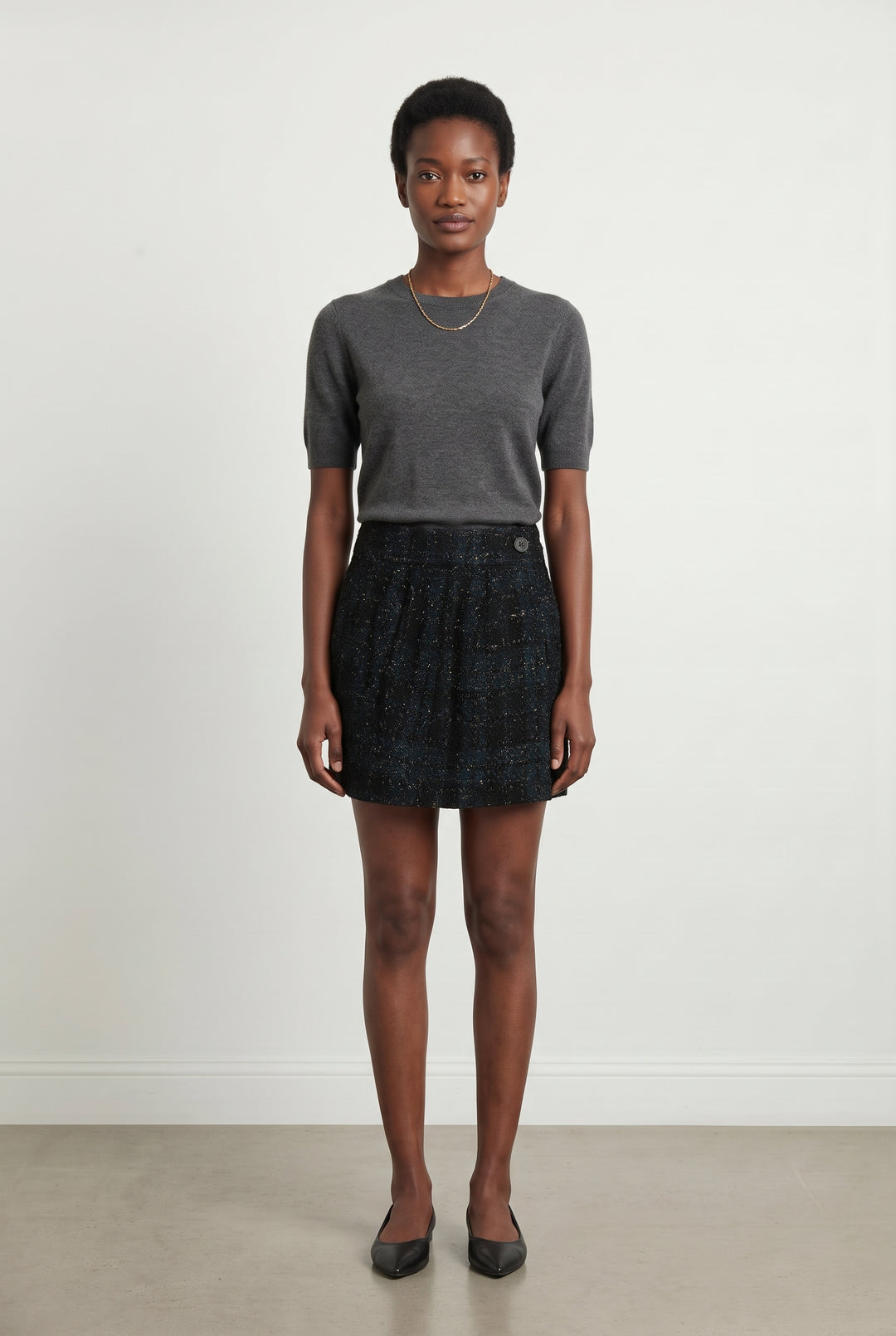 Jupe Courte Bleue et Noire - Taille M/38 de la marque Paul &amp; Joe Sister | RVLI1081 - Vendu par Paradigme - Image 1