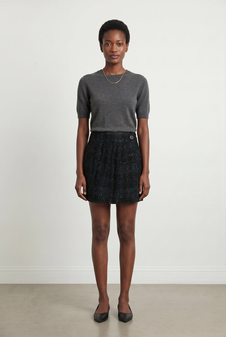 Jupe Courte Bleue et Noire - Taille M/38 de la marque Paul &amp; Joe Sister | RVLI1081 - Vendu par Paradigme - Image 1