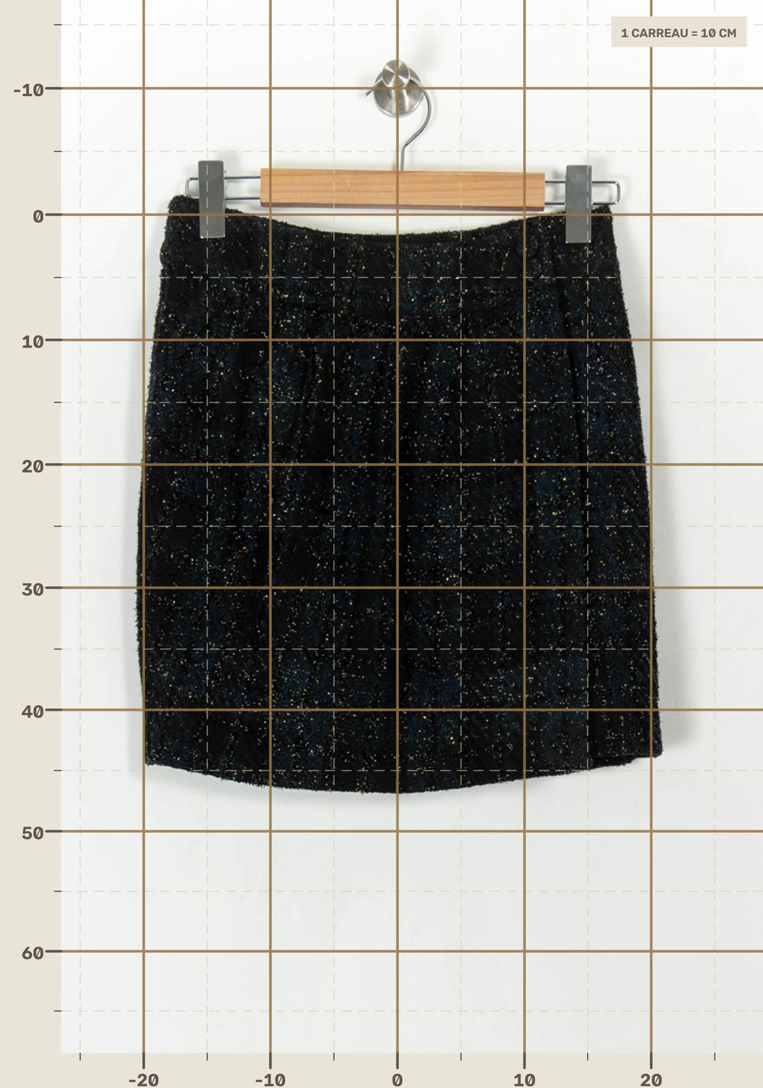 Jupe Courte Bleue et Noire - Taille M/38 de la marque Paul &amp; Joe Sister | RVLI1081 - Vendu par Paradigme - Image 4