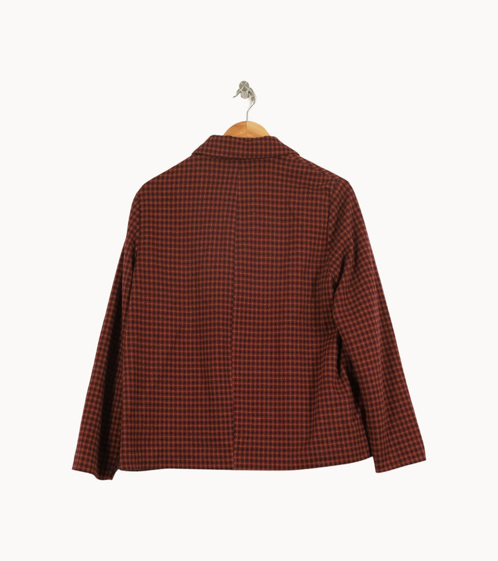 Veste Carreaux Marron et Rouge - Taille M/38 de la marque Des petits hauts | RVLI1087 - Vendu par Paradigme - Image 4