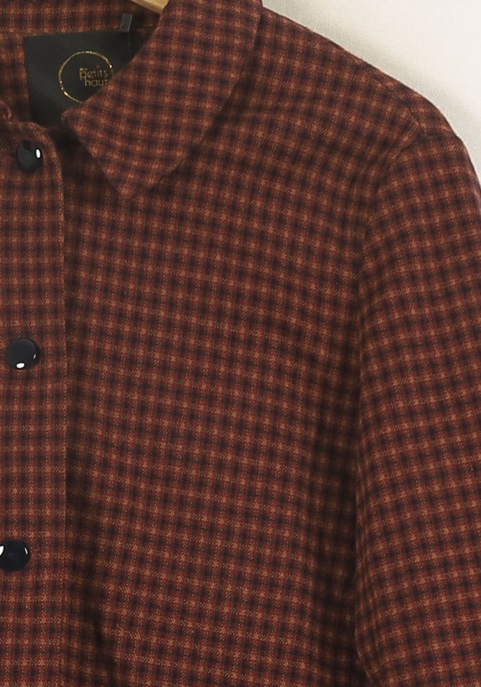 Veste Carreaux Marron et Rouge - Taille M/38 de la marque Des petits hauts | RVLI1087 - Vendu par Paradigme - Image 3