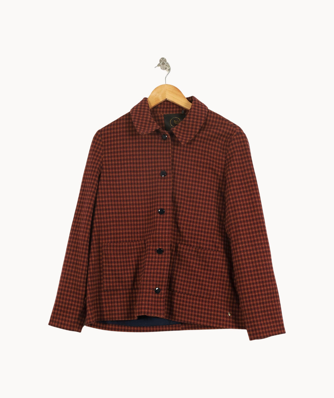 Veste Carreaux Marron et Rouge - Taille M/38 de la marque Des petits hauts | RVLI1087 - Vendu par Paradigme - Image 2