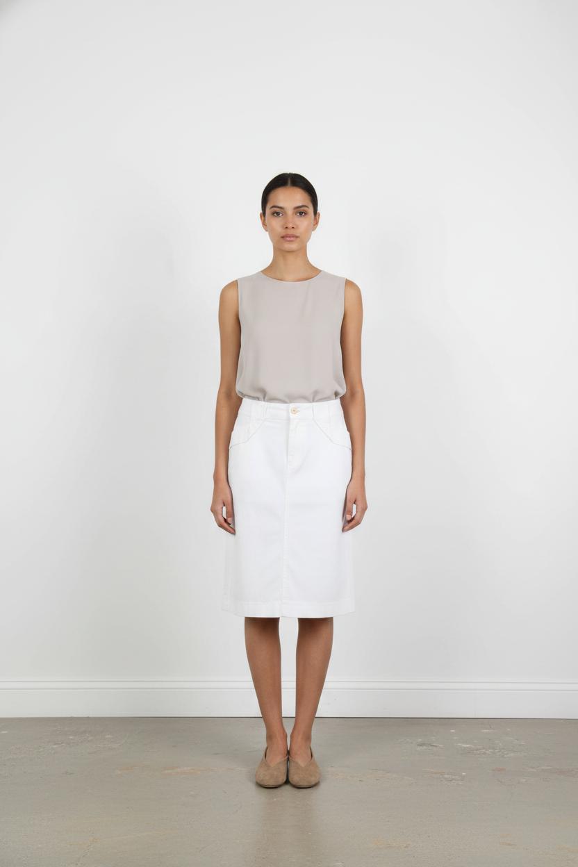 Jupe Droite Blanche - Taille L/40
