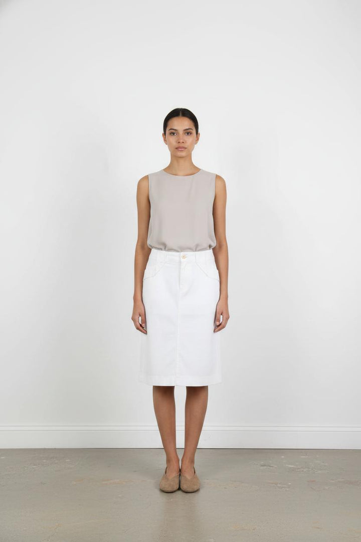 Jupe Droite Blanche - Taille L/40