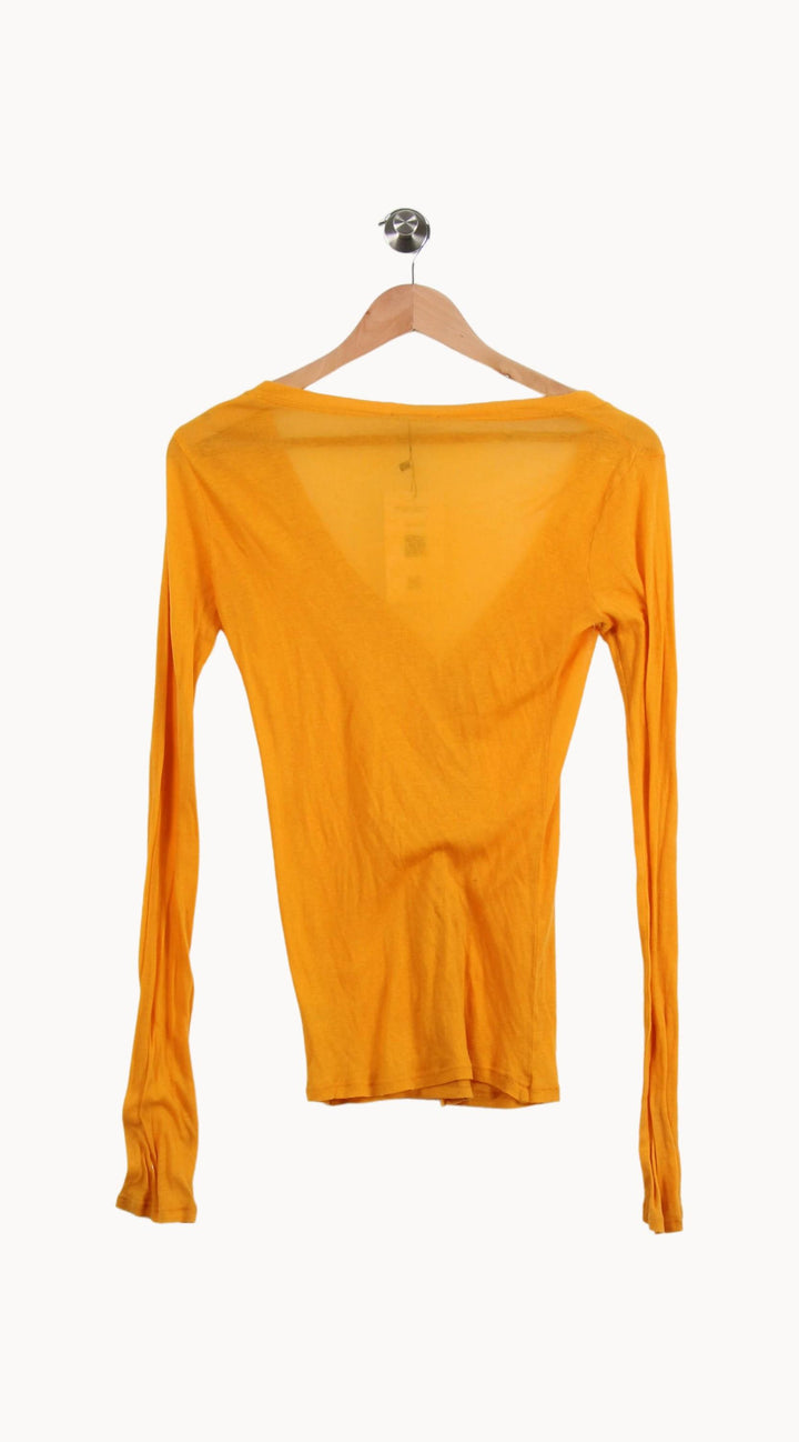 Cardigan Jaune - Taille L/40 de la marque American Vintage | RVLI1130 - Vendu par Paradigme - Image 4