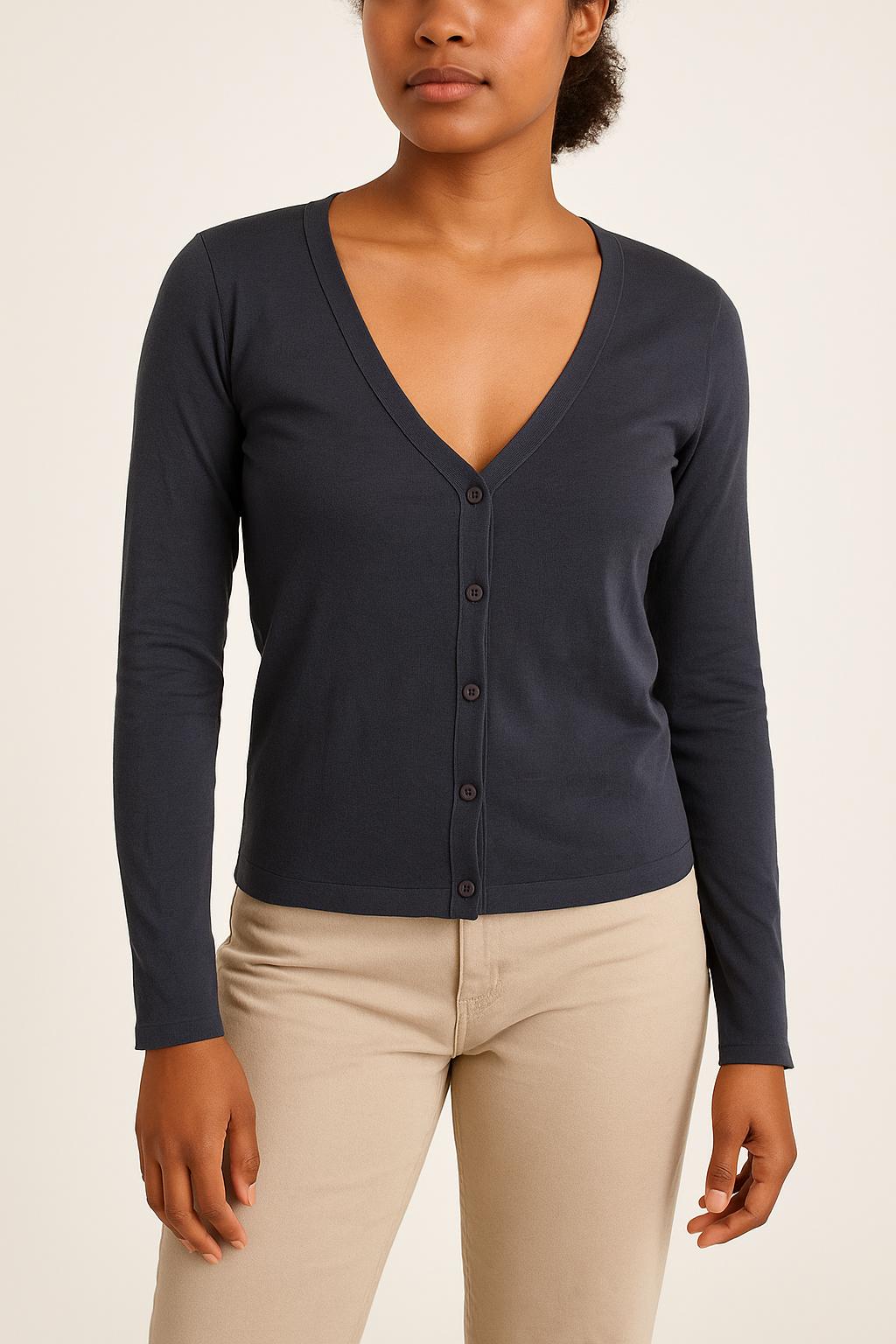 Cardigan Gris - Taille L/40 de la marque American Vintage | RVLI1131 - Vendu par Paradigme - Image 1