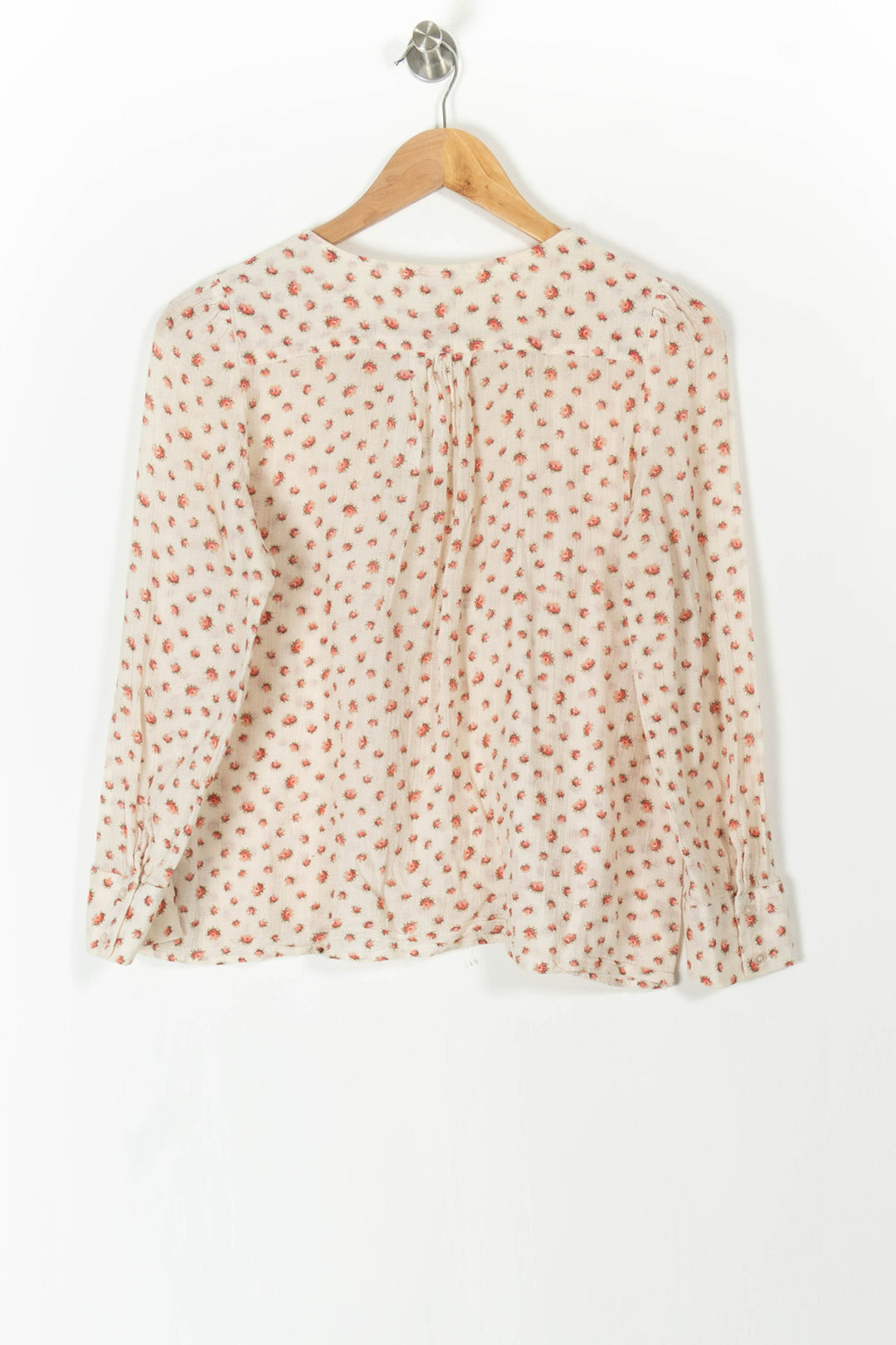 Blouse Fleurie Beige et Rouge - Taille M/38 de la marque Pablo | RVLI1136 - Vendu par Paradigme - Image 4