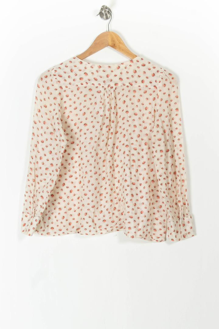 Blouse Fleurie Beige et Rouge - Taille M/38 de la marque Pablo | RVLI1136 - Vendu par Paradigme - Image 4