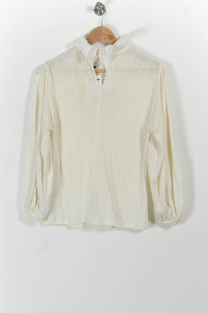 Blouse Beige - Taille S/36 de la marque Claudie Pierlot | RVLI1137 - Vendu par Paradigme - Image 4