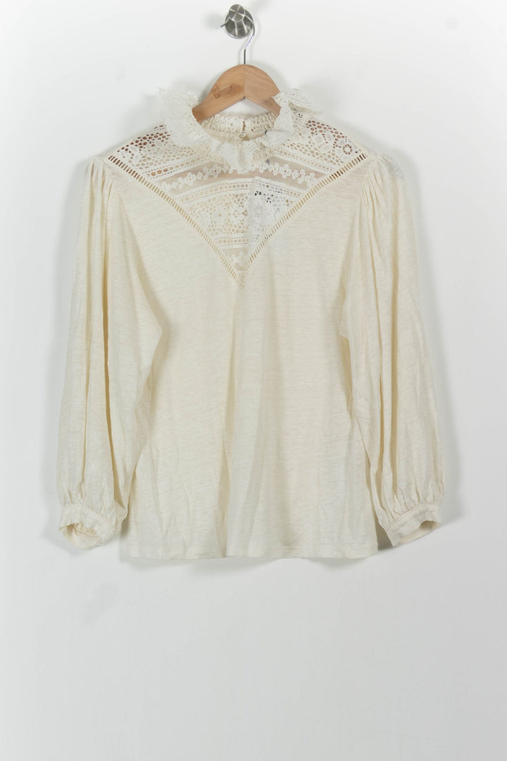 Blouse Beige - Taille S/36 de la marque Claudie Pierlot | RVLI1137 - Vendu par Paradigme - Image 2