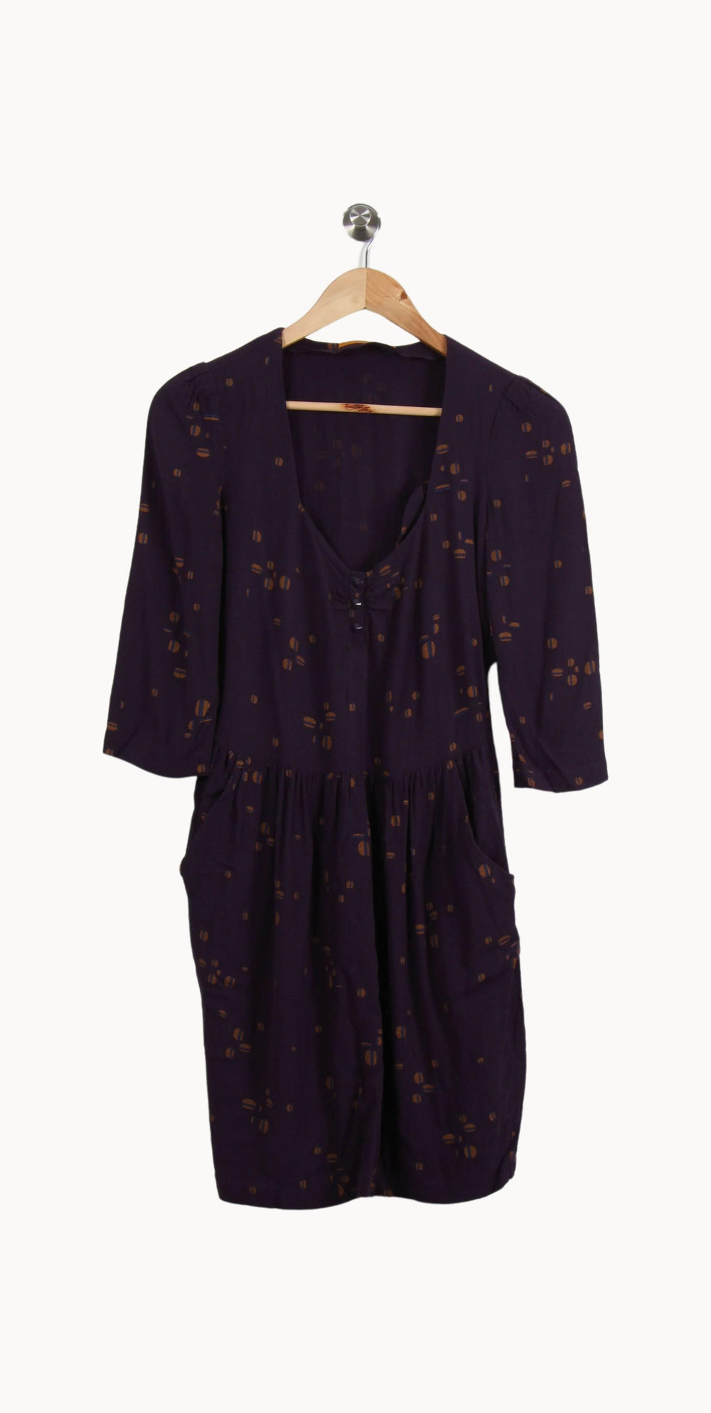 Robe Courte Violette - Taille XS/34 de la marque Sessùn | RVLI1152 - Vendu par Paradigme - Image 2