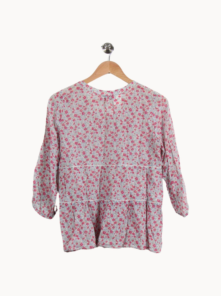 Blouse Rose et Blanche - Taille M/38 de la marque Pablo | RVLI1153 - Vendu par Paradigme - Image 4