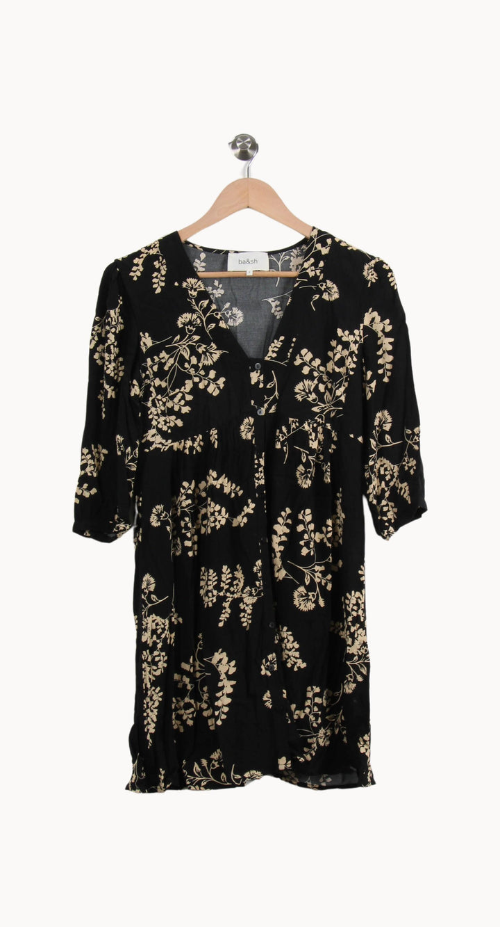 Robe Longue Noire et Beige - Taille XS/34 de la marque ba&sh | RVLI1155 - Vendu par Paradigme - Image 2