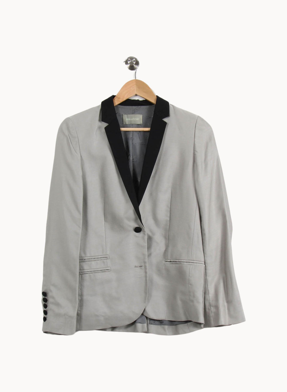 Blazer Gris et Noir - Taille S/36 de la marque Zadig&Voltaire | RVLI1166 - Vendu par Paradigme - Image 2