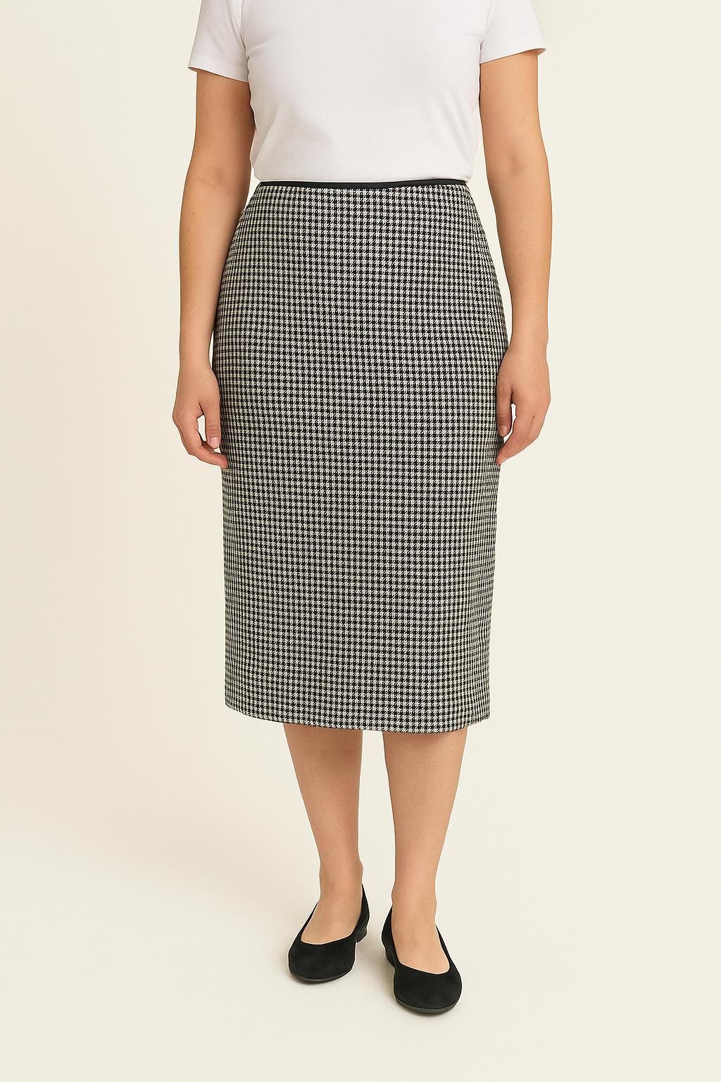 Jupe Crayon Grise et Noire - Taille L/40 de la marque Majestic Filatures | RVLI1171 - Vendu par Paradigme - Image 1
