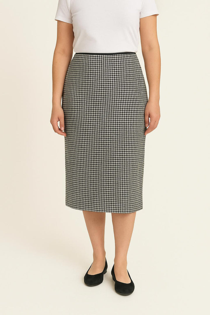 Jupe Crayon Grise et Noire - Taille L/40 de la marque Majestic Filatures | RVLI1171 - Vendu par Paradigme - Image 1