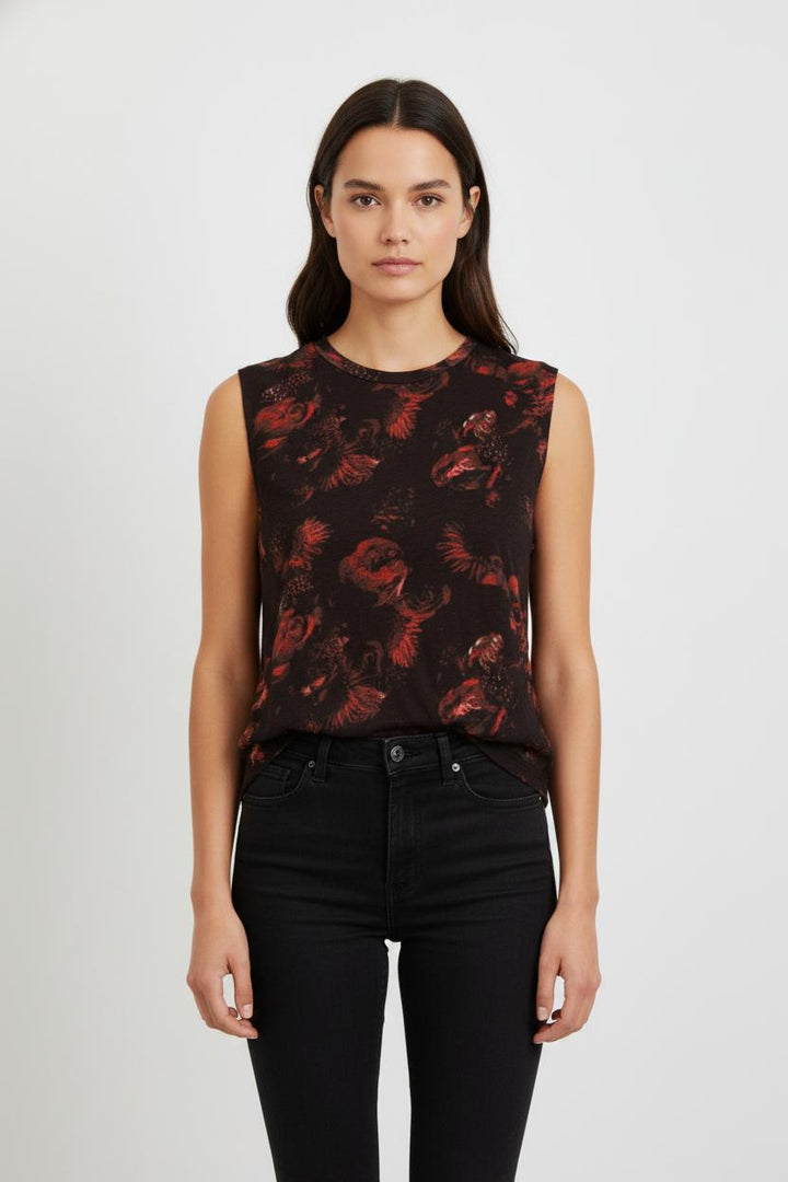 Débardeur Noir et Rouge - Taille S/36