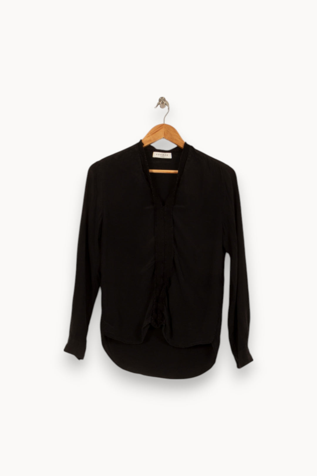 Blouse Noire - Taille M/38 de la marque Sandro | RVLI1188 - Vendu par Paradigme - Image 2