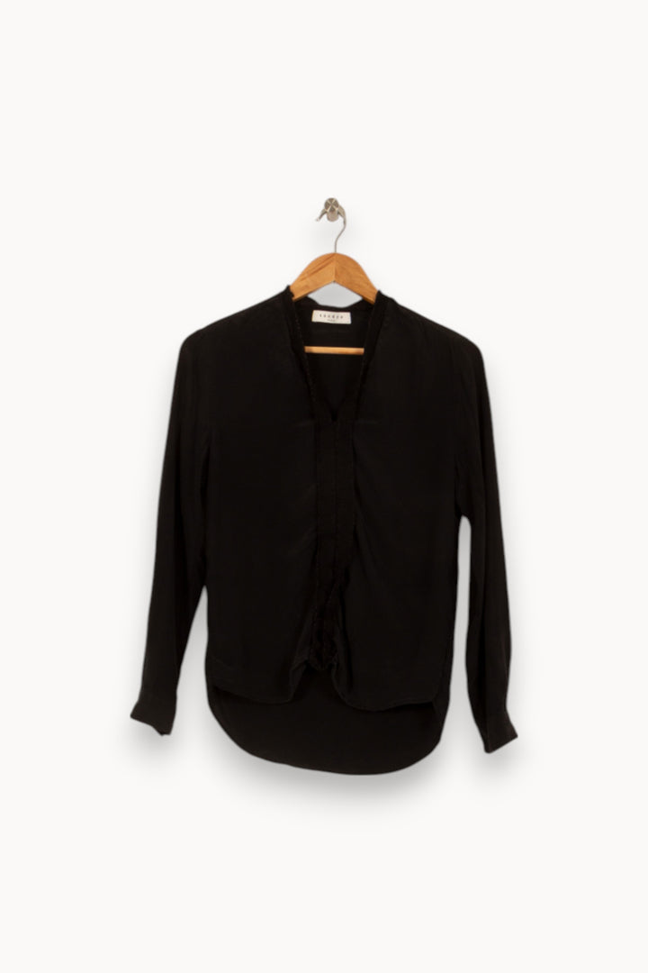 Blouse Noire - Taille M/38 de la marque Sandro | RVLI1188 - Vendu par Paradigme - Image 2