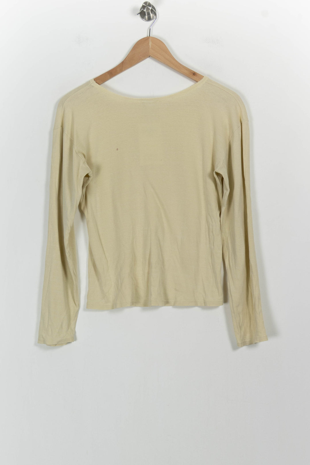 T-shirt Manches Longues Jaune - Taille M/38 de la marque Agnès b. | RVLI1189 - Vendu par Paradigme - Image 4