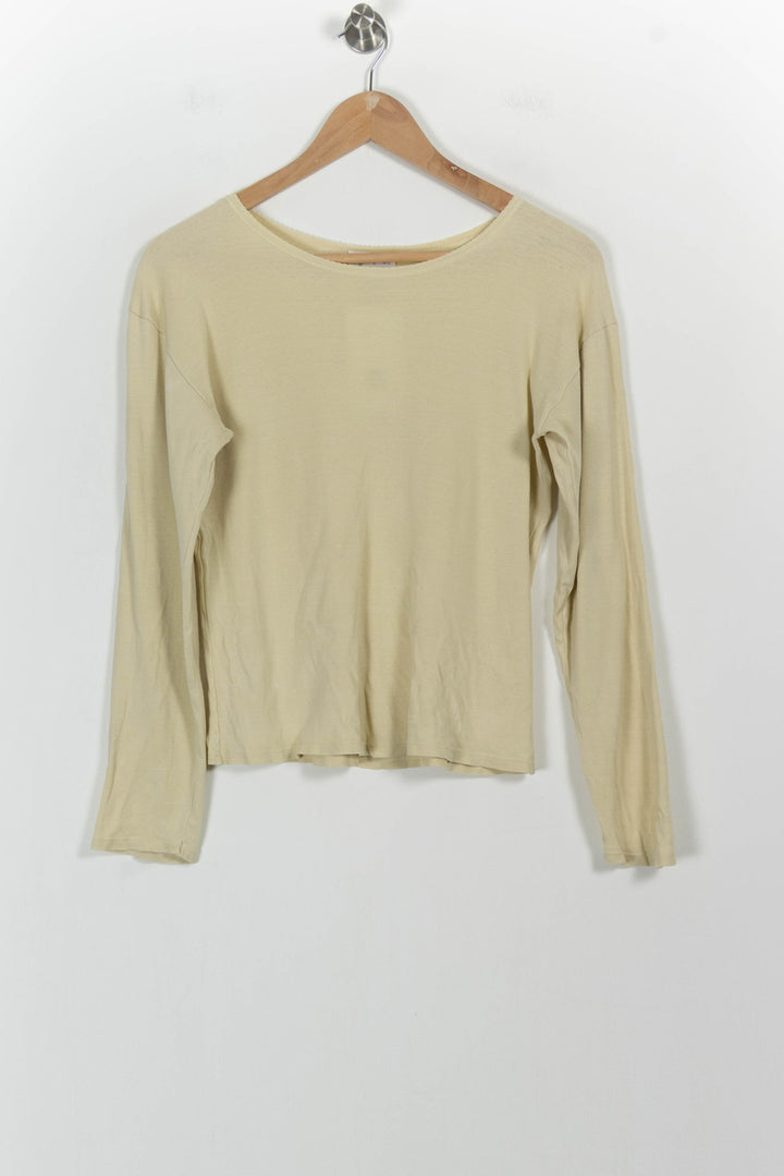 T-shirt Manches Longues Jaune - Taille M/38 de la marque Agnès b. | RVLI1189 - Vendu par Paradigme - Image 2
