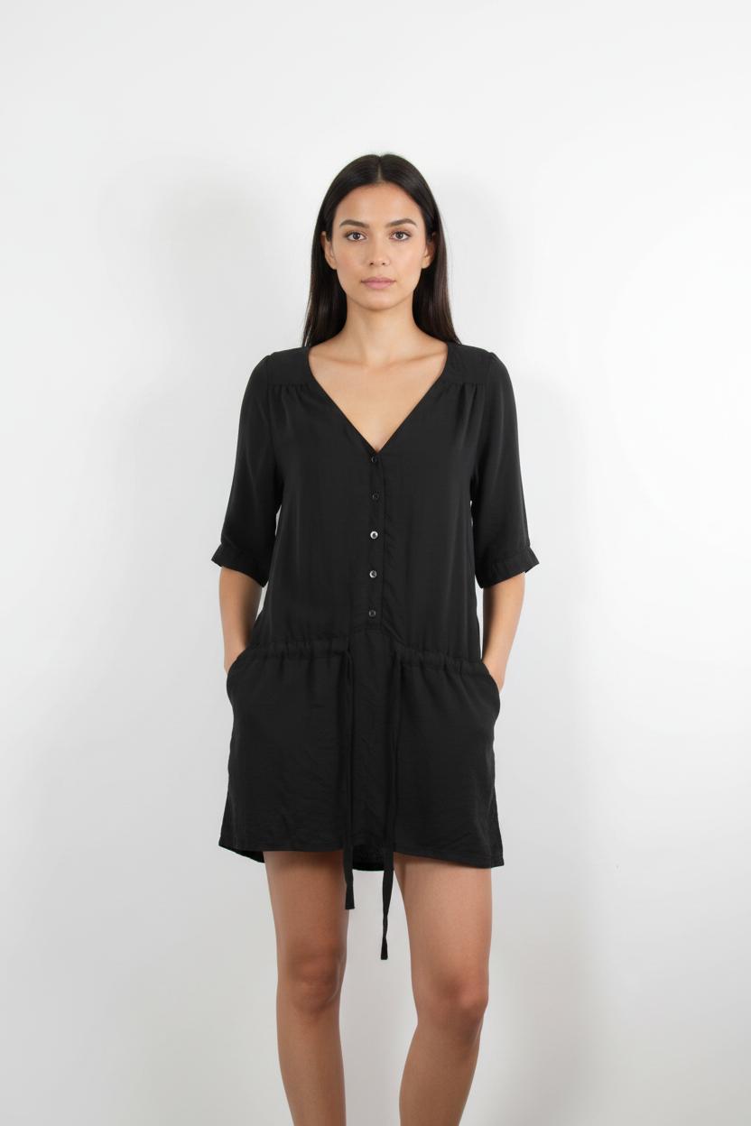 Robe Chemise Noire - Taille M/38