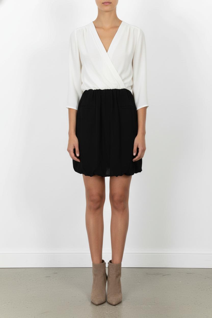 Robe Courte Blanche et Noire - Taille XS/34 de la marque Karl Marc John | RVLI1192 - Vendu par Paradigme - Image 1