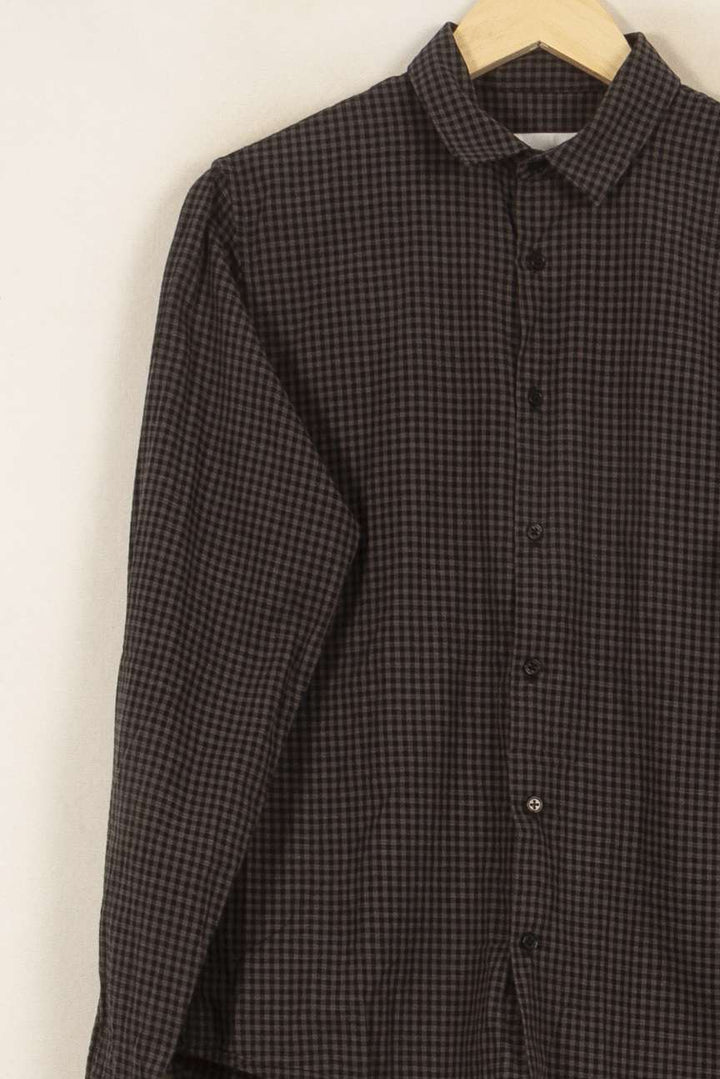 Chemise à Carreaux Grise et Noire - Taille S/36 de la marque Sandro | RVLI1198 - Vendu par Paradigme - Image 3
