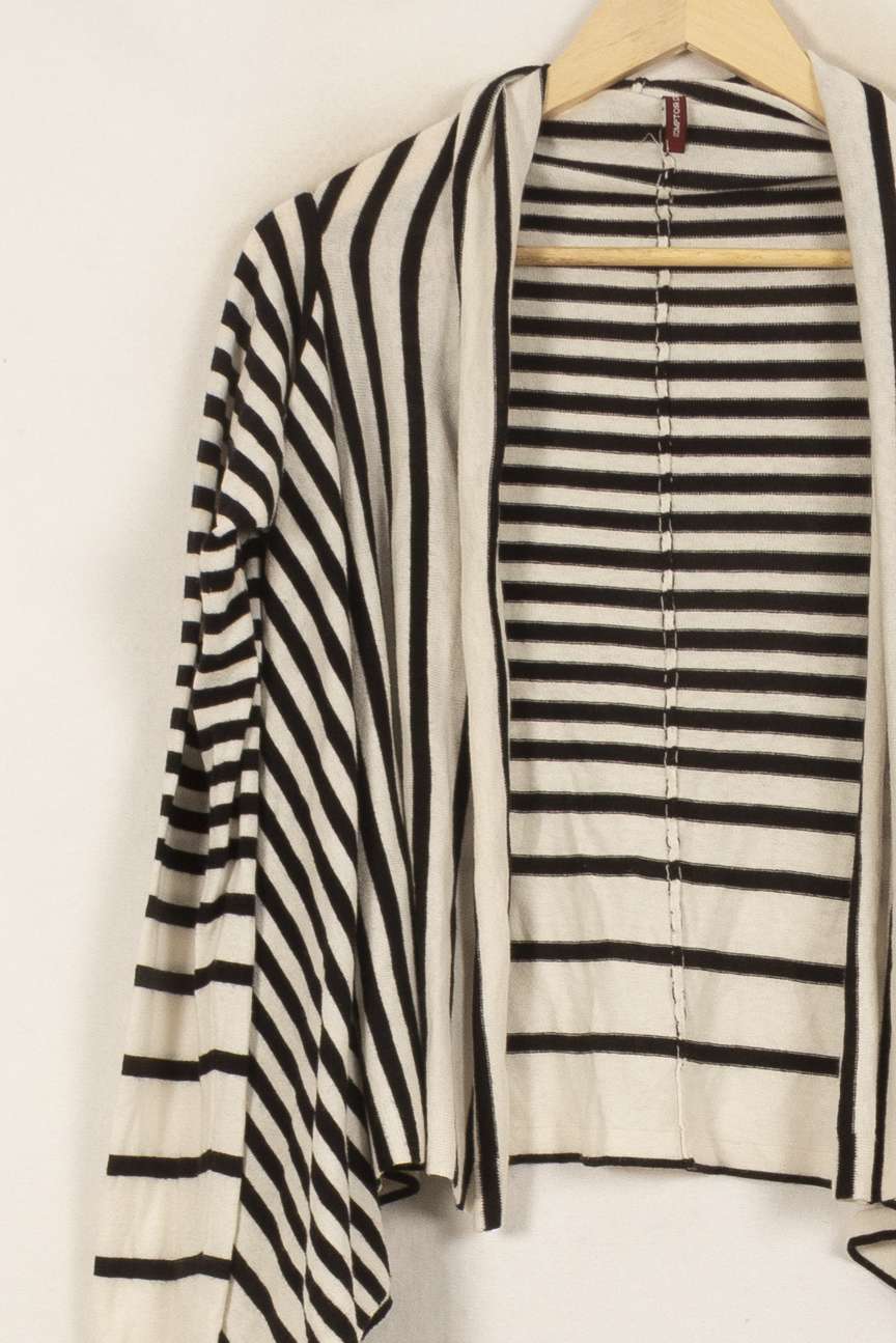 Cardigan Rayé Noir et Blanc - Taille M/38 de la marque Comptoir des Cotonniers | RVLI1203 - Vendu par Paradigme - Image 3