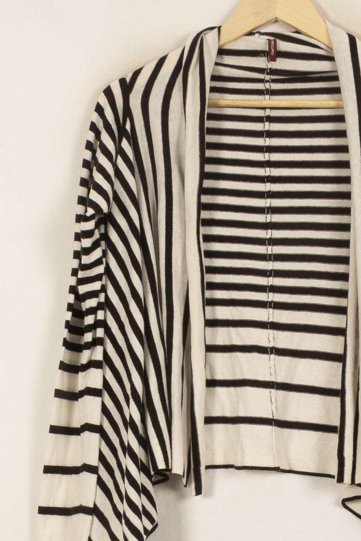Cardigan Rayé Noir et Blanc - Taille M/38 de la marque Comptoir des Cotonniers | RVLI1203 - Vendu par Paradigme - Image 3