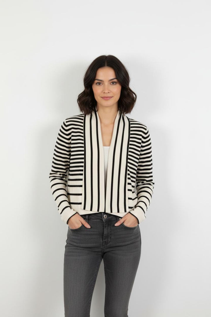 Cardigan Rayé Noir et Blanc - Taille M/38