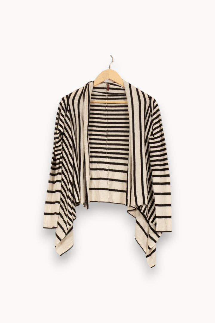 Cardigan Rayé Noir et Blanc - Taille M/38 de la marque Comptoir des Cotonniers | RVLI1203 - Vendu par Paradigme - Image 2