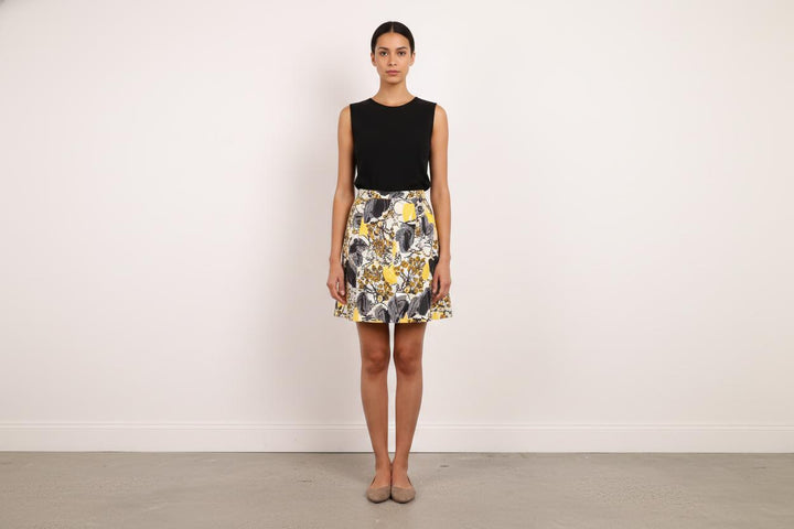 Jupe Courte Jaune et Noire - Taille S/36
