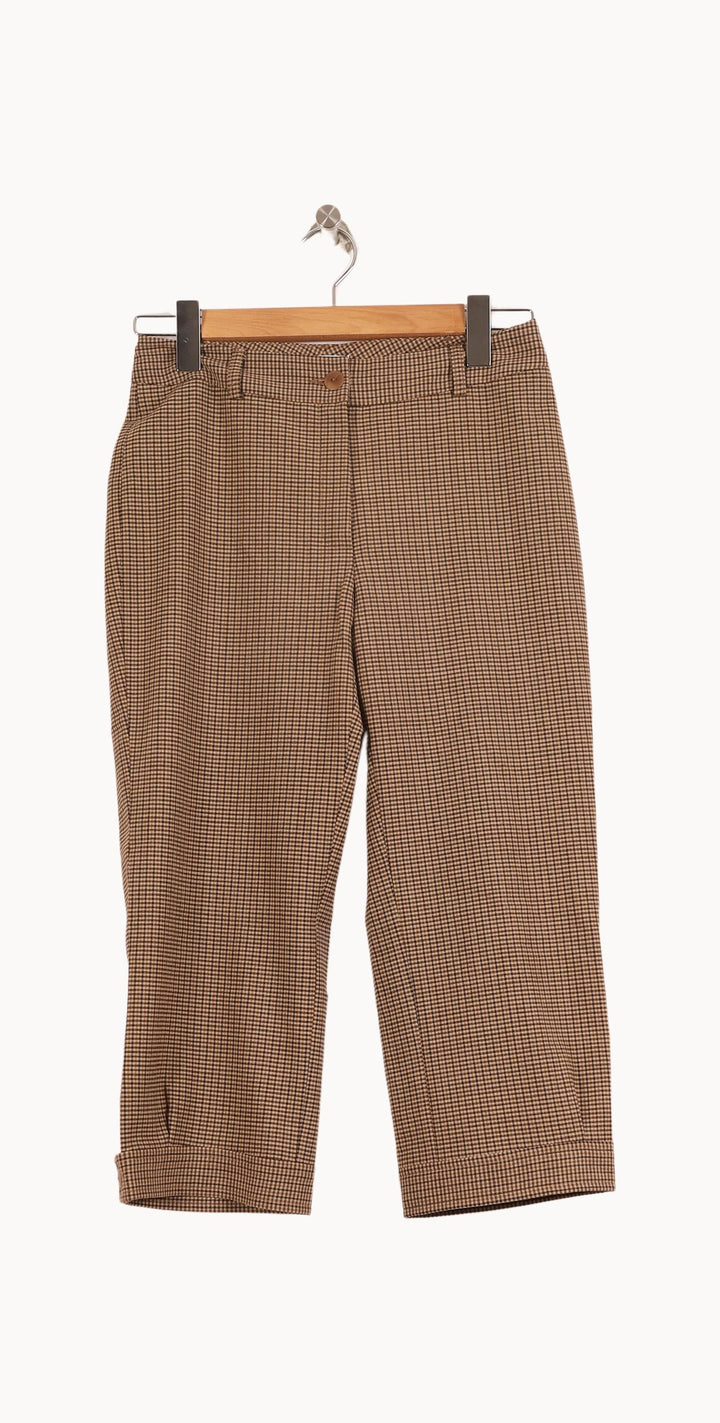 Pantalon Cropped Marron - Taille S/36 de la marque Maison 123 | RVLI1220 - Vendu par Paradigme - Image 2