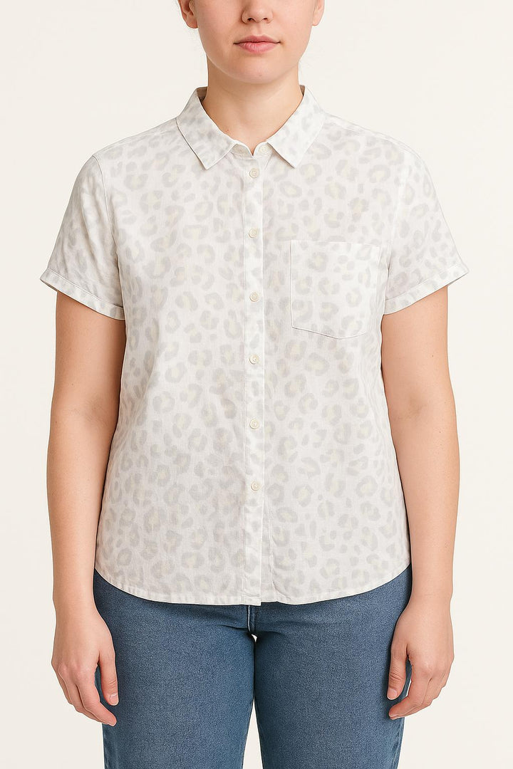 Chemise Blanche et Grise - Taille L/40 de la marque Comptoir des Cotonniers | RVLI1234 - Vendu par Paradigme - Image 1