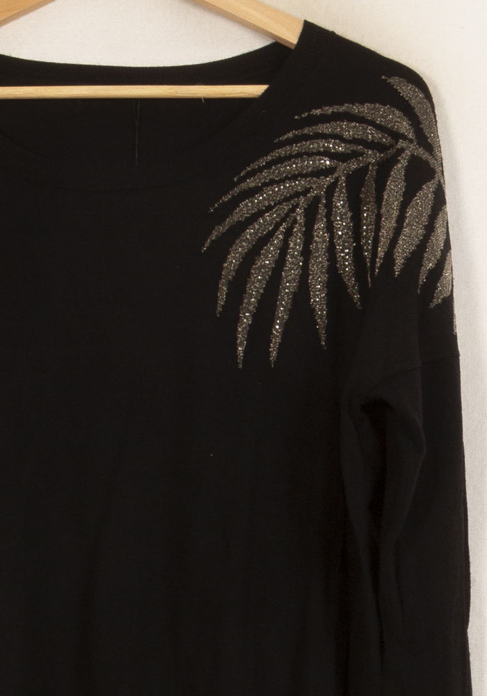 Pull Noir et Doré - Taille S/36 de la marque IKKS | RVLI1243 - Vendu par Paradigme - Image 3