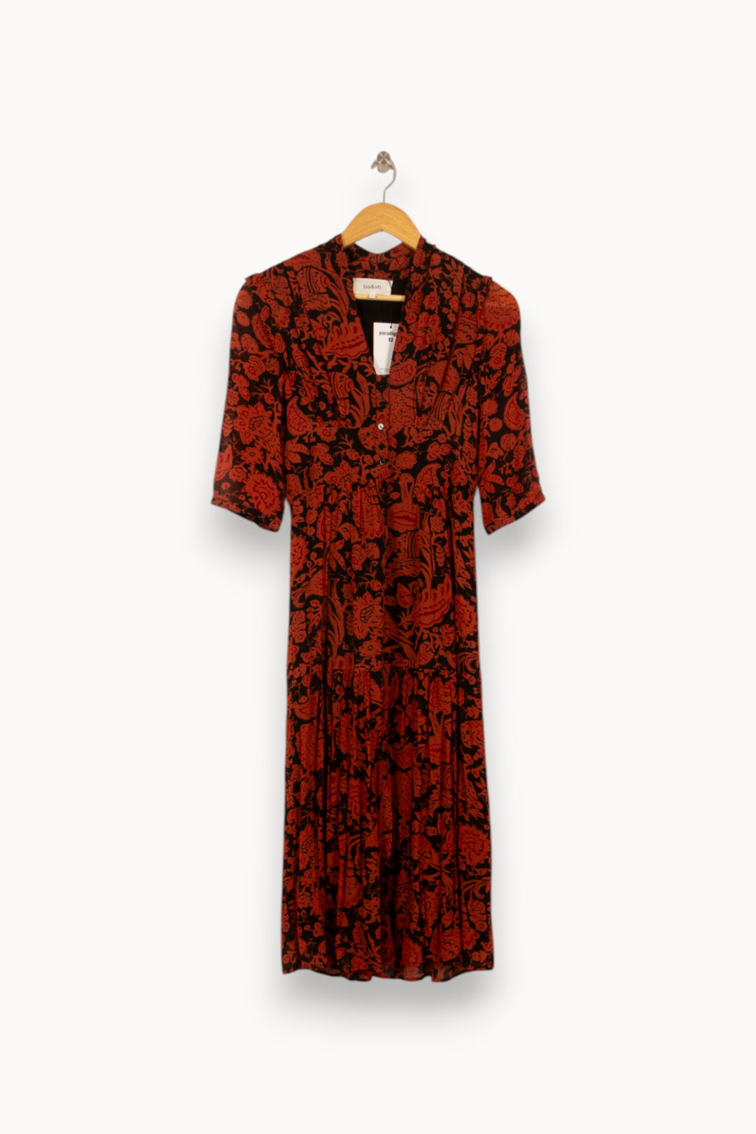 Robe Noire et Rouge - Taille XS/34 de la marque Joseph | RVLI1262 - Vendu par Paradigme - Image 2