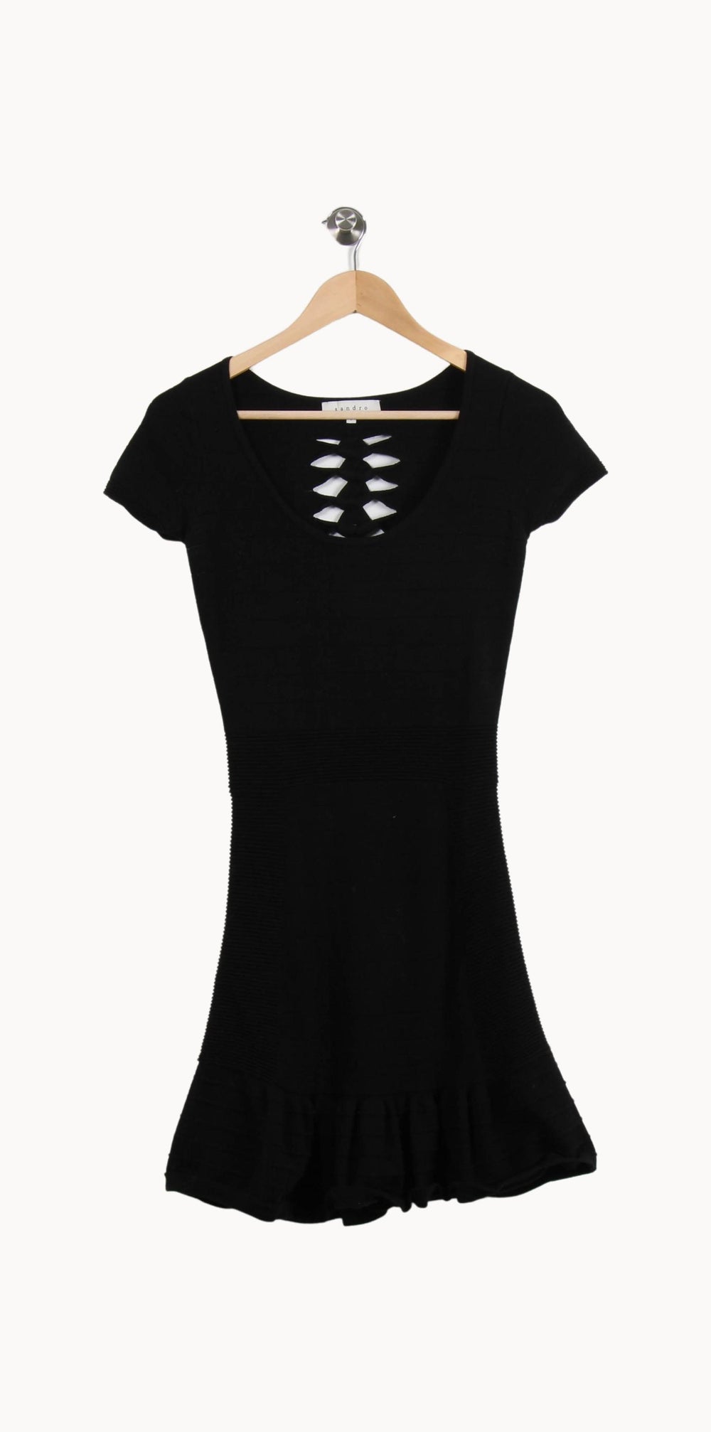 Robe Courte Noire - Taille S/36 de la marque Sandro | RVLI1279 - Vendu par Paradigme - Image 2
