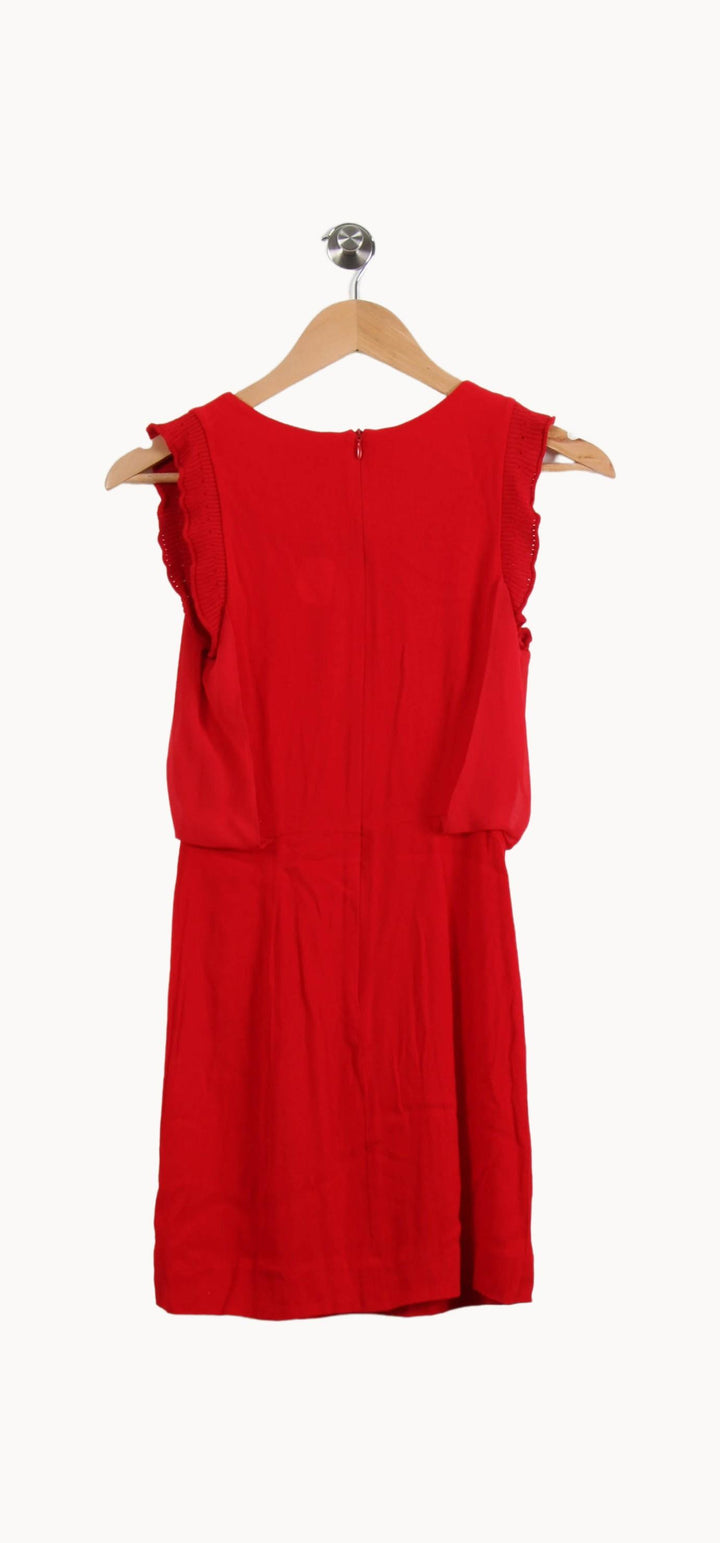 Robe Courte Rouge - Taille S/36 de la marque Sandro | RVLI1280 - Vendu par Paradigme - Image 4