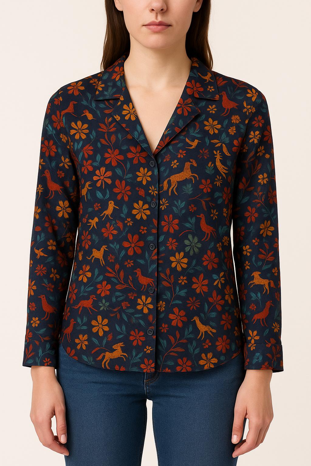 Chemise Bleue et Multicolore - Taille M/38 de la marque Soi Paris | SOIB0010 - Vendu par Paradigme - Image 1