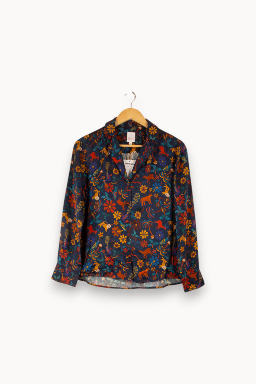 Chemise Bleue et Multicolore - Taille M/38 de la marque Soi Paris | SOIB0010 - Vendu par Paradigme - Image 2