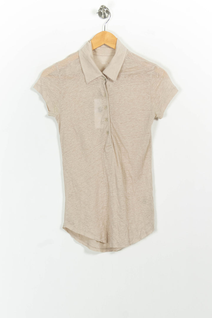 Polo Beige - Taille S/36 de la marque Majestic Filatures | SOIB0013 - Vendu par Paradigme - Image 2