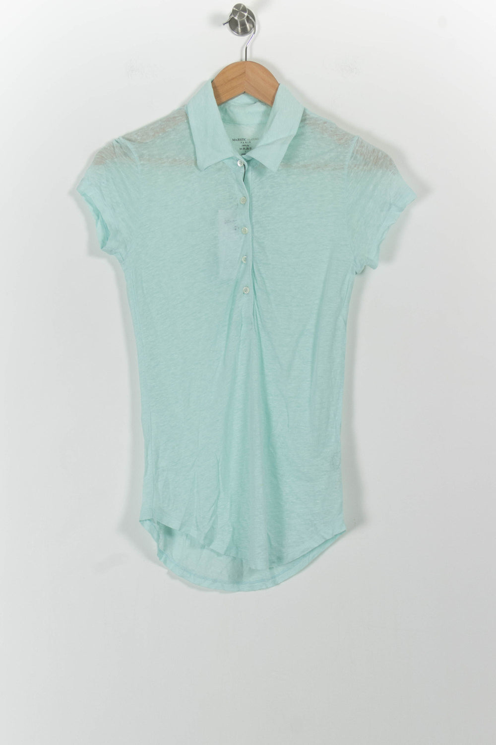 Polo Vert - Taille XS/34 de la marque Majestic Filatures | SOIB0014 - Vendu par Paradigme - Image 2