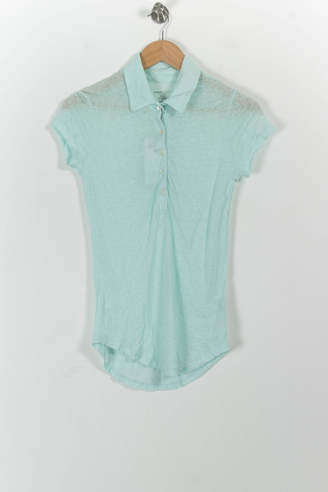 Polo Vert - Taille XS/34 de la marque Majestic Filatures | SOIB0014 - Vendu par Paradigme - Image 2
