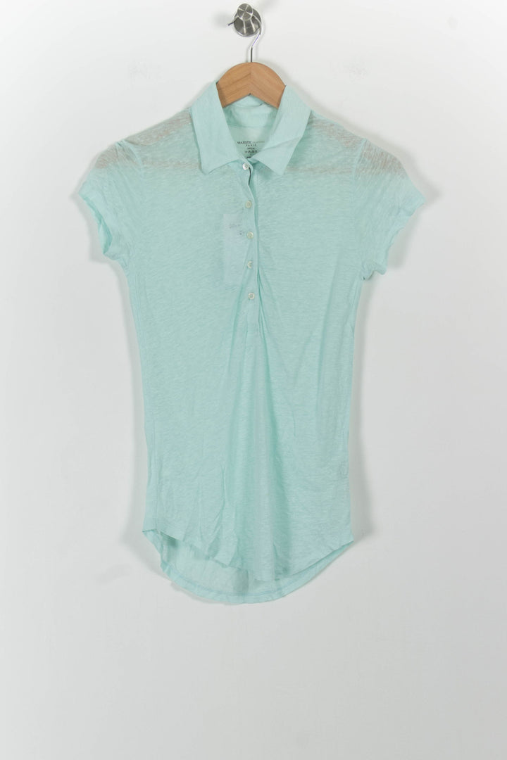 Polo Vert - Taille XS/34 de la marque Majestic Filatures | SOIB0014 - Vendu par Paradigme - Image 2