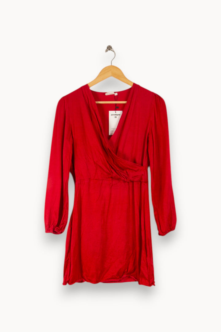 Robe Portefeuille Rouge - Taille M/38 de la marque Soi Paris | SOIB0015 - Vendu par Paradigme - Image 2