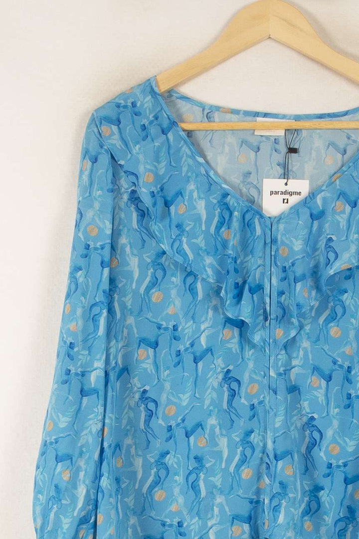 Blouse Bleue - Taille M/38 de la marque Soi Paris | SOIB0017 - Vendu par Paradigme - Image 3
