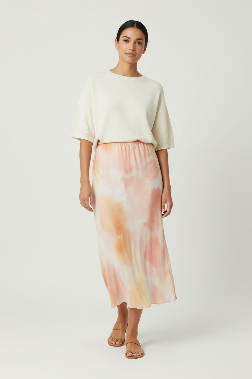 Jupe Midi Rose et Orange - Taille XL/42 de la marque Galeries Lafayette | SOIB0021 - Vendu par Paradigme - Image 1